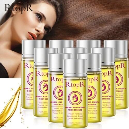 Fast Powerful Hair Growth Essence Products Liquid Promote Thick Fast Hair Growth Treatment 20ml Essential Oil 10 PCS