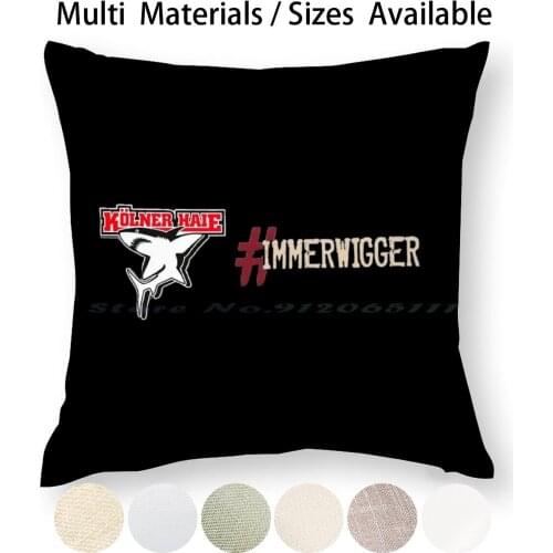 The Kolner Haie-Immerwigger Pillow Case Throw Pillow Cover Cotton Linen Flax Berlin Cologne Deutsche Eishockey German Ice
