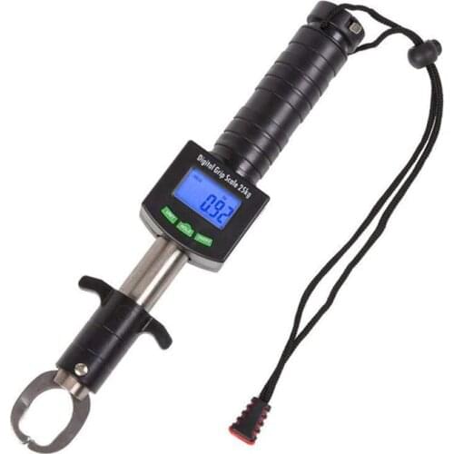 Digital Fish Gripper 25Kg/55Lb Portable Electronic Control Fish Lip Tackle Grabber Tool Fishing Grip Holder Stainless Weight Dig