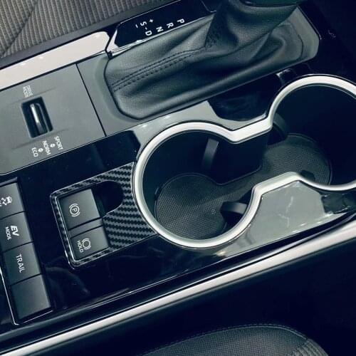 For Toyota Highlander 2021 2022 ABS Carbon Fiber Parking Handbrake Hand Cover Trim Frame Interior Moulding Sticker Accessories