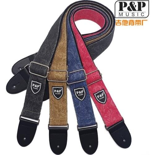 Guitar Strap Wholesale Denim Cotton Bakelite Universal Guitar Strap Acoustic Guitar Strap accessories