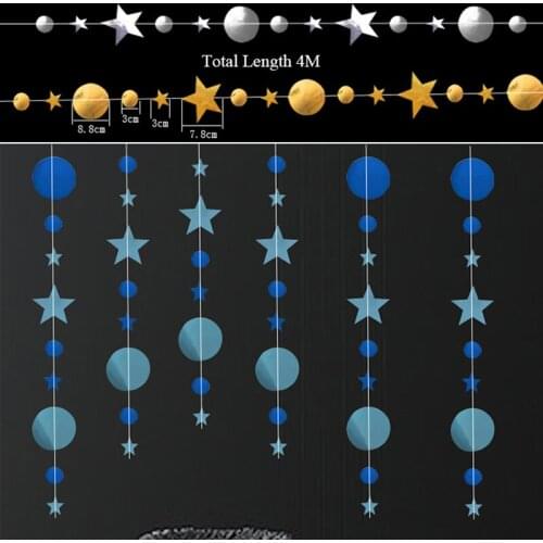 4M Twinkle Snowflake Paper Garlands Pendant Ornaments Christmas Decorations for Home New Year 2021 Widget Accessories Navidad