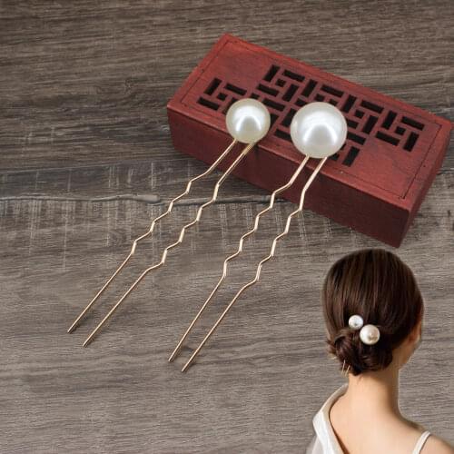 Fashion Women Simulated Pearl Hairpins Metal Barrette Clip Wedding Bridal Hair Accessories Wedding Hairstyle Design Tools