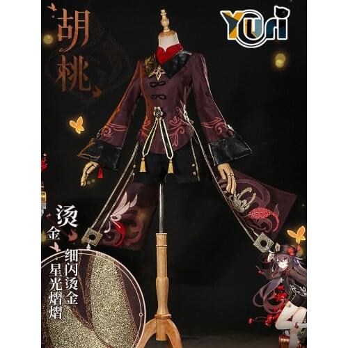 New Genshin Impact Hu Tao Hutao Cosplay Game Clothing Clothes Costume For Women Anime Suit Outfit Cos Birthday Gift C JN