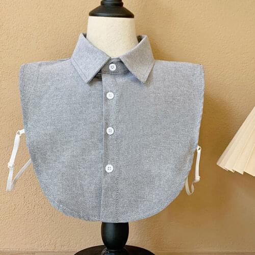 Solid Color False Collar for Women Suits Fake Collar Shirts Tops Mens Adjustable Formal Collar Neckwear Clothes Decor