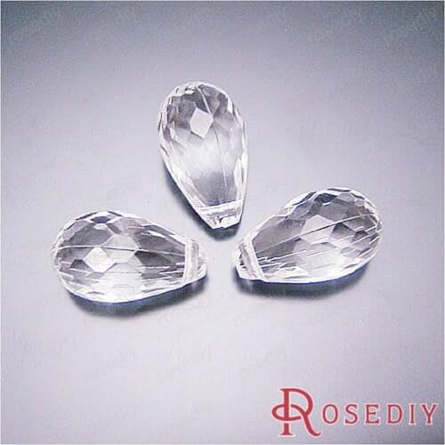 Wholesale 23*13mm Transparent White Big Water Drop Acrylic Beads Diy Jewelry Findings Accessories 120g Roughly 45 pieces(JM6144)