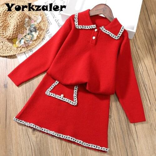 Toddler Girl Fall Clothes 2020 Girl Outfits Children Long Sleeve Sweater Shirt and Skirt Winter Clothes Sets Kids Baby Clothing