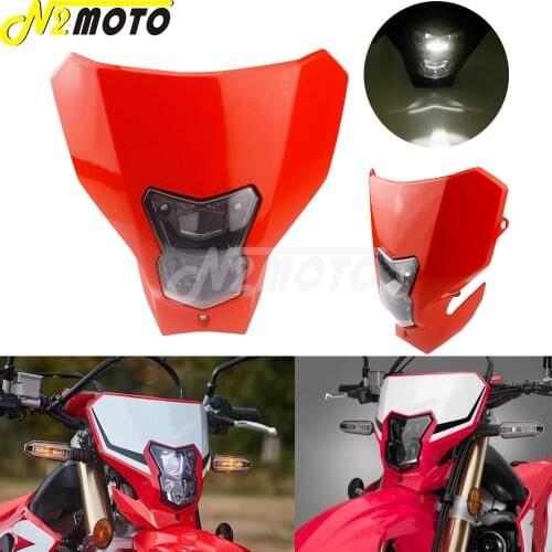 For Honda CRF450L CRF450XR CRF 150 230 250 450 R F L Off Road Headlight LED HI/LO Beam Front Running Light Dual Sport Dirt Bike
