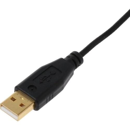 Gold Plated Durable Nylon Braided Line USB Mouse Cable Replacement Wire for razer Deathadder 2013 6400DPI Gaming Mouse