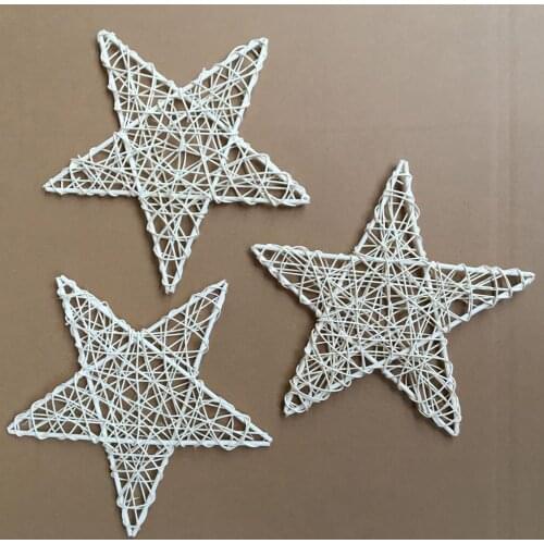 Christmas Natural Rattan Vine DIY Star Wreath Garland Party Christmas Tree Window Decor Ornament Home Wedding
