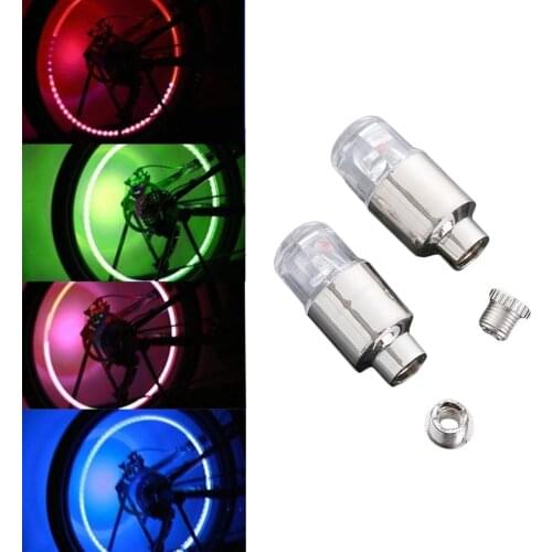 Super Power Lights Tire Lamp resistant Multicolor Auto Accessories Bike Supplies Neon Strobe LED Tire Valve Caps #281366