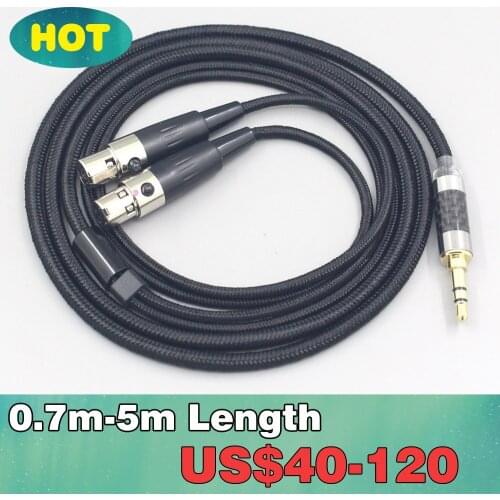 6.5mm XLR 4.4mm Super Soft Headphone Nylon OFC Cable For Monolith M1570 Over Ear Open Back Balanced Planar Headphone LN007556