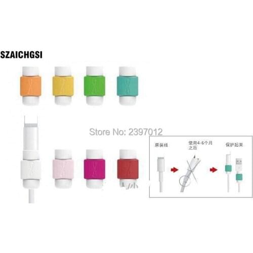 SZAICHGSI silicone digital cable protector Cord/Wire/Cable Protecotors/Cover/Wrap/Protective sleeves winder for iphone 5000pcs