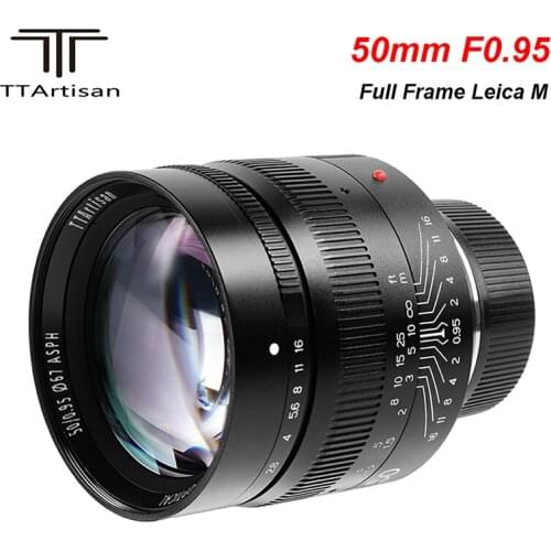 TTArtisan 50mm F0.95 ASPH Full Frame Fixed Focus Large Aperture Aluminum Lens for Leica M Mount Camera M3 M6 M7 M8 M9 M9p M10