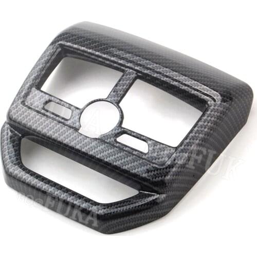 Carbon Fiber Colors Rear Car Interior Armrest Air Vent Outlet Cover Trim Decal Fit For 2017 Peugeot 5008 Car Styling Accessories