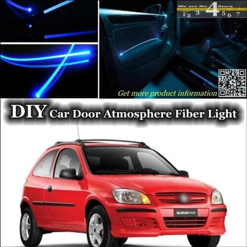 Interior Ambient Light Tuning Atmosphere Fiber Optic Band Lights For Suzuki Fun Inside Door Panel illumination Not EL light