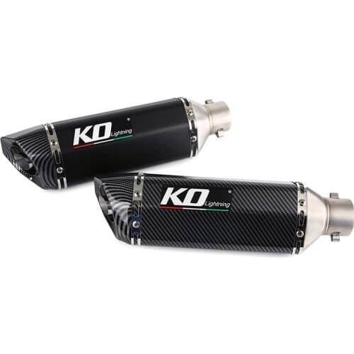 51 mm Universal Motorcycle Exhaust Muffler Pipe Stainless Steel Escape with Removable DB Killer for Dirt Bike Scooter ATV 370 mm