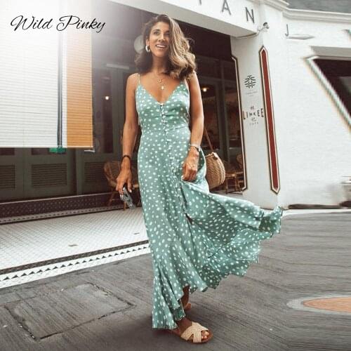 WildPinky Summer Dresses With Buttons