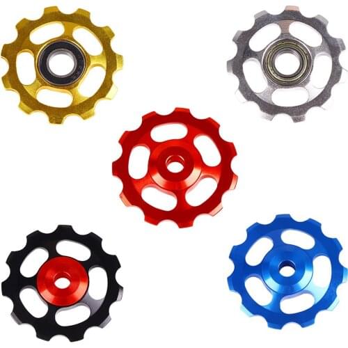 11T Aluminum Alloy Bicycle Rear Derailleur Jockey Wheel Road MTB Bike Guide Roller Idler Pulley Part Cycling Bike Accessories