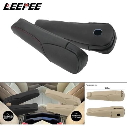1 Pair Microfiber Leather Side Seat Armrest Handle Decor Cover Protection Trim For Honda CRV 2007 2008 2009 Auto Accessories
