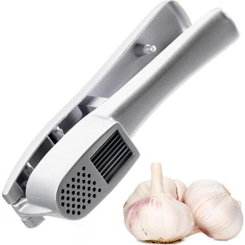 1 pc Garlic Press Stainless Steel Alloy Ginge Crusher Garlic Presses Hand Press Garlic Ginger Presser Slicer Masher