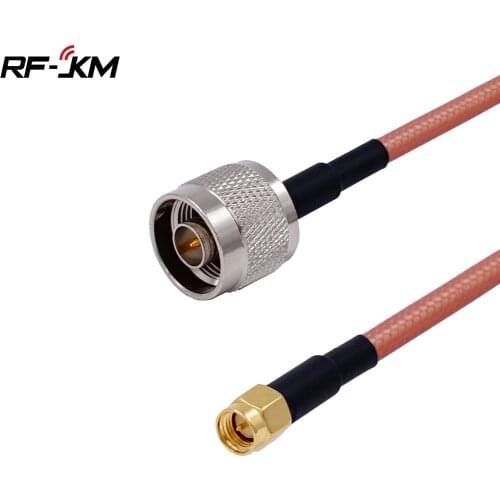 1Pcs RG142 N Male plug to SMA Male Plug Straight Connector RF Coaxial Jumper Pigtail Cable 15cm-100cm