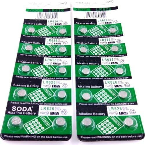 10pcs/lot AG4 LR626 button battery SR626SW 376 377A Watch Battery