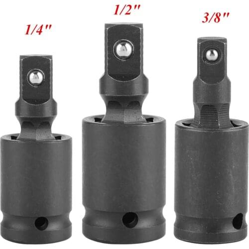 3pcs 1/4 in 3/8 in 1/2 in Universal Pneumatic Wrench Joint Wrench Socket Adapter Phosphating Chromium Molybdenum Steel