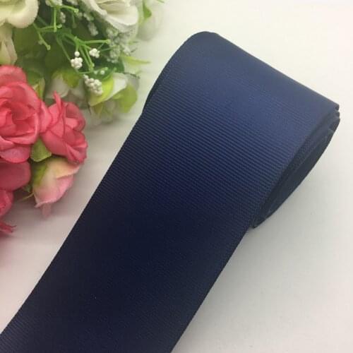3yards/lot 2Inch 50mm Wide Navy blue Grosgrain Ribbon Hair Bows Wedding DIY Crafts