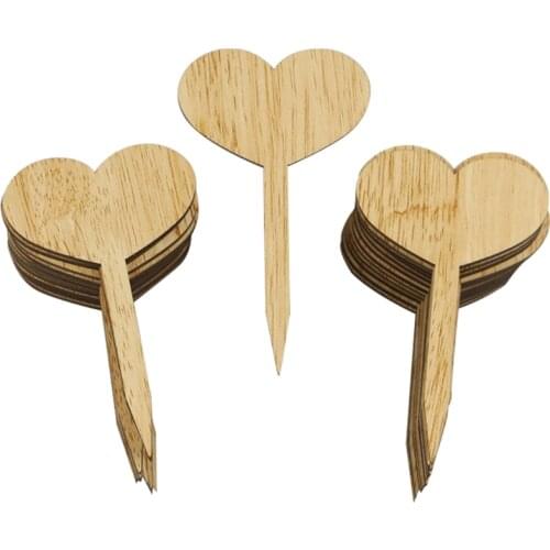 30pcs Heart Shape Plant Labels Garden Markers Classification Writing Plate Board for Nursery Pots