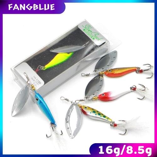 5pcs Fishing Spinner Bait 16g 85mm Spoon Lure Metal Baits Treble Hook Isca Artificial Fish Wobbler Feeder Carp Spinner Bait