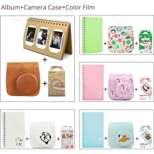 Similar Color Mini Film Album Camera Case 3 in 1 For Fujifilm Instax Mini 9 8 Film Pink Blue LifeColor Gudetama Album Protector