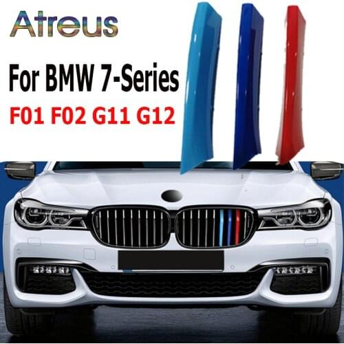 3pcs ABS Car Racing Grille Strip Trim Clip For BMW G11 G12 F02 F01 7 Series M Power Auto Accessories 2013- 2017 2018 2019 2020