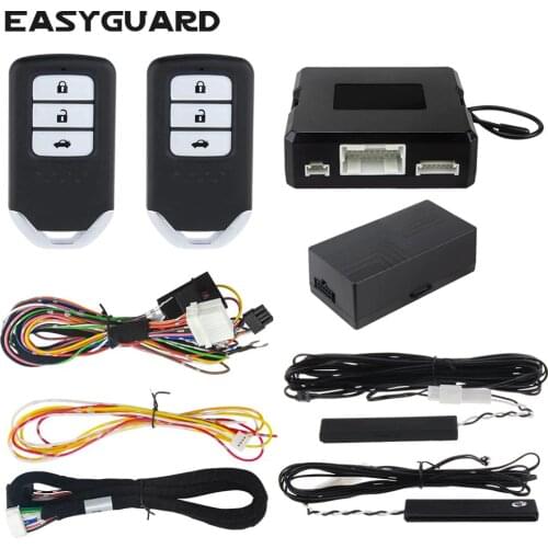 EASYGUARD pke car alarm remote start stop compatible with factory OEM push start button security alarm keyless entry system
