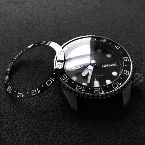 38*30.6mmSloping ceramic bezel insert fit 40mm watch case For Seiko SKX007 watch parts