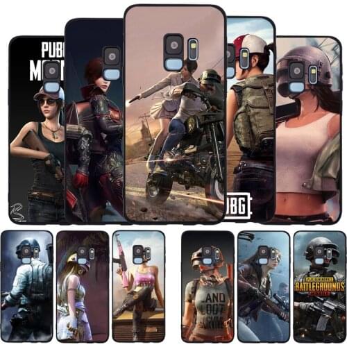 PUBG black Soft phone Case For Samsung S20 S10 S9 S8 S7 edge Plus Lite For Note 8 9 10 A6 A7 A8 A9 2018 Cover
