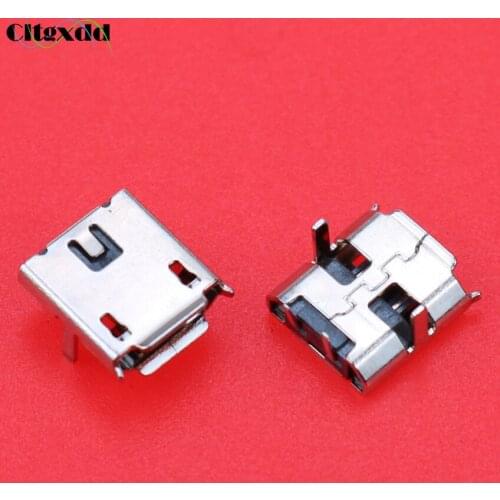 Cltgxdd 1PC Micro USB 2pin B type SMT Female Connector For Mobile Phone Micro USB Jack Socket Connector 2 pin Tail Charging Port