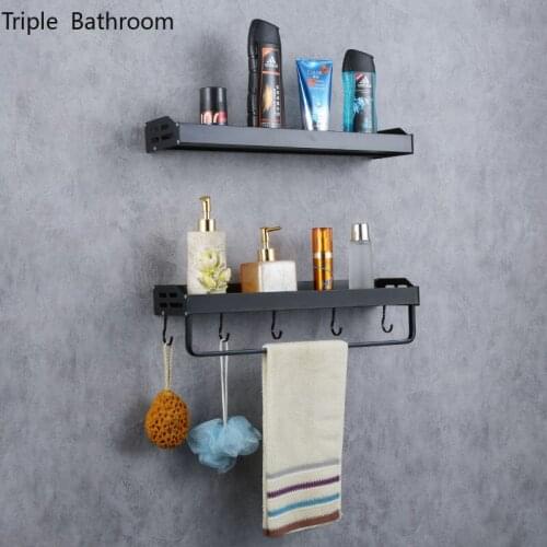 Punch-free Cosmetics Storage Holder Aluminum Alloy Bathroom Wash Set Organizer Box Shelf Restroom Kitchen Accessories