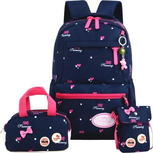 Star Printing Children School Bags For Girls Teenagers Backpacks 3 pcs /set Kids Orthopedics Schoolbag Backpack mochila infantil
