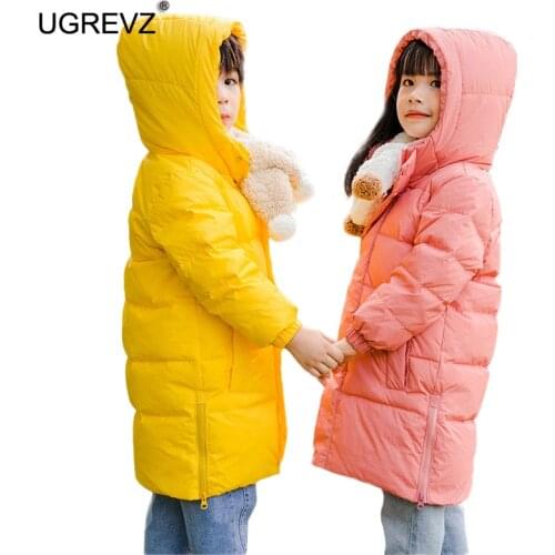 2020 Unisex Girls Winter Down Jacket Kids Coat Long Hooded Children Jacket for Boys Baby Thicken Warm Coat Children Parkas 3-10Y