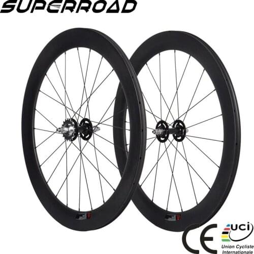 23mm Wide 60mm Deep China Fixed Gear Road Bike Novatec Carbon Wheels Clincher Tubular 700C Wheelset