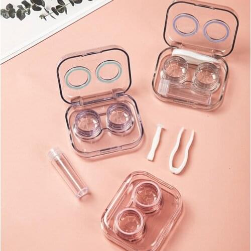 Contact-Lenses Case Make Up Box Cosmetic Storage Box Compact Safe Plastic Contact-Lenses Storage Box Travel Make Up Accessories