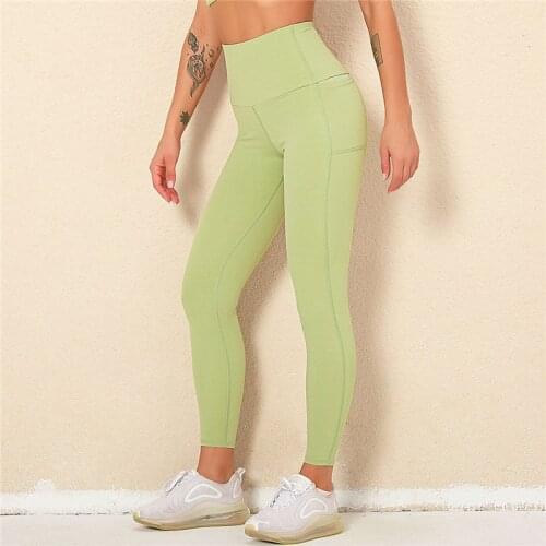 Buttery-Soft Naked-Feel Workout Gym Yoga Pants Women Squat Proof High Waist Fitness Tights Sport Leggings Nylon Yoga Leggings