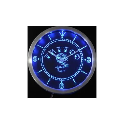 Nc0357 Tattoo Chinese Dragon Ink Bar Beer Neon Light Signs LED Wall Clock