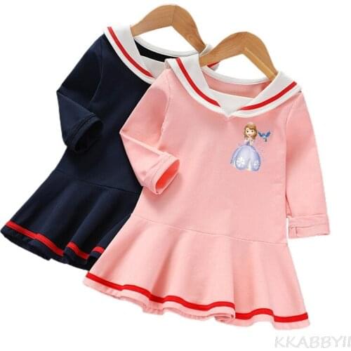 New Spring And Autumn Girl Long Sleeve Dress Baby Western Style Academy Feng Shui Hand Dress Princess Sofia Dress