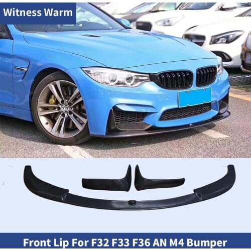 Carbon Fiber / FRP Front Bumper Lip Spoiler Splitters for BMW 4 Series F32 F33 F36 AN M4 Bumper 2014 - 2020
