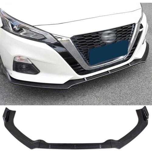 Front Bumper Spoiler Protector Plate Lip Splitter Body Kit Carbon Surface Decorative Strip Shovel For Nissan Altima 2019 2020
