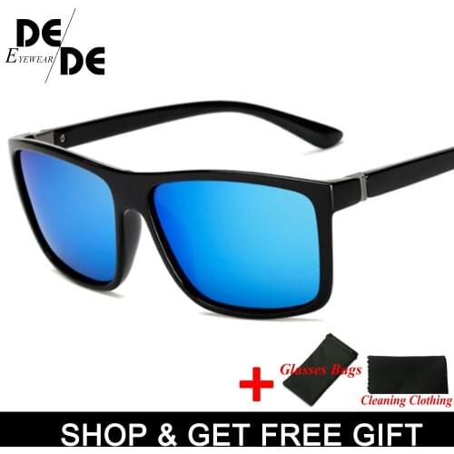 Polarized Men Sunglasses brand designer Retro Square Sun Glasses Accessories Unisex driving goggles
