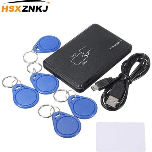 125 KHz RFID ID EM Card Reader Writer Copier with 5 EM4305 Key Tag + 1 T5577 Card for Access Control Home Safety