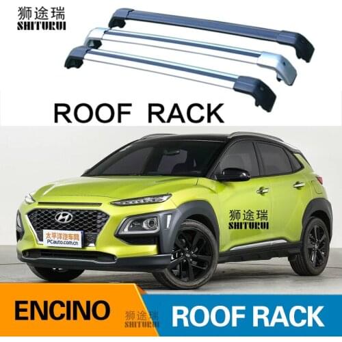 SHITURUI 2Pcs Roof Bars for Hyundai ENCINO SUV 2017 2018 2019 Aluminum Alloy Side Bars Cross Rails Roof Rack Luggage Carrier